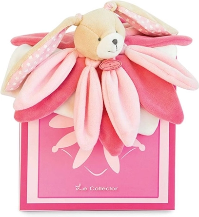 Gavesæt – plysbamse-nusseklud kanin rosa 28 cm