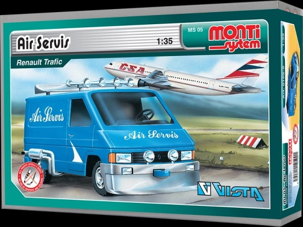 Byggesæt Monti System MS 05 Air Service Renault Trafic 1:35 i kasse 22x15x6cm