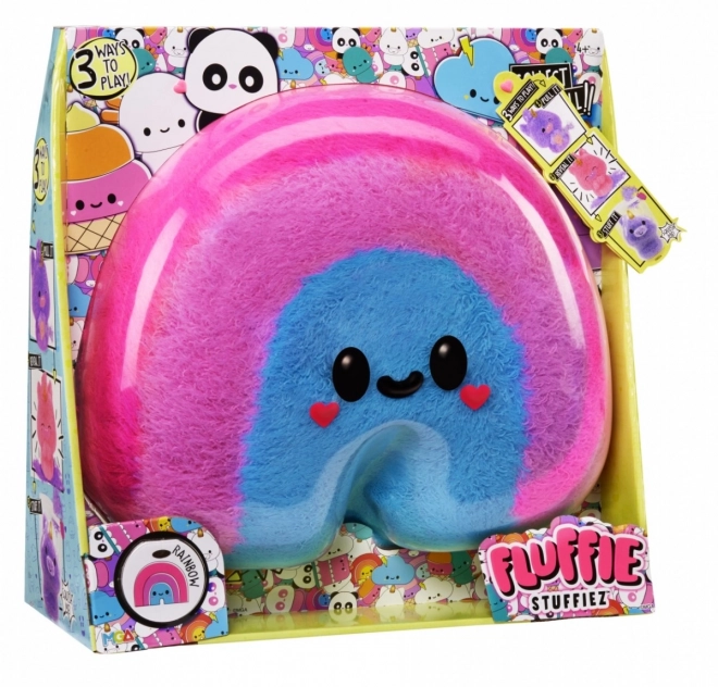 Stor Fluffie Stuffiez Bamse - Regnbue