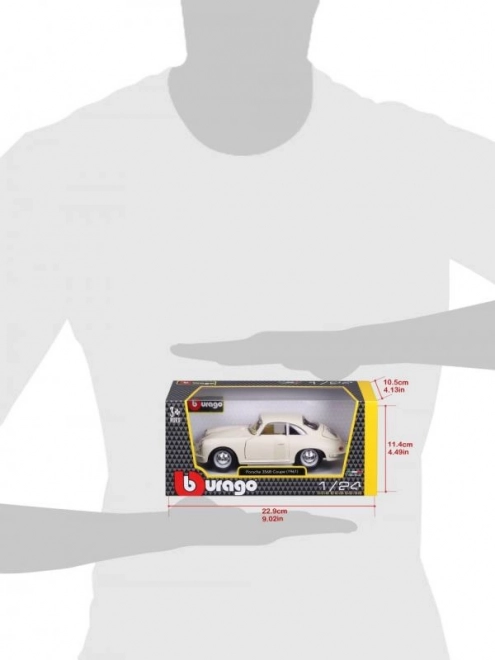 Bburago 1:24 Porsche 356B Coupe (1961) Elfenben