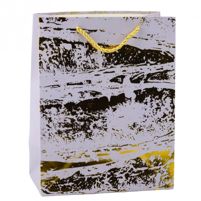 Elegant gavepose med gyldne dekorationer 23 x 18 x 10 cm