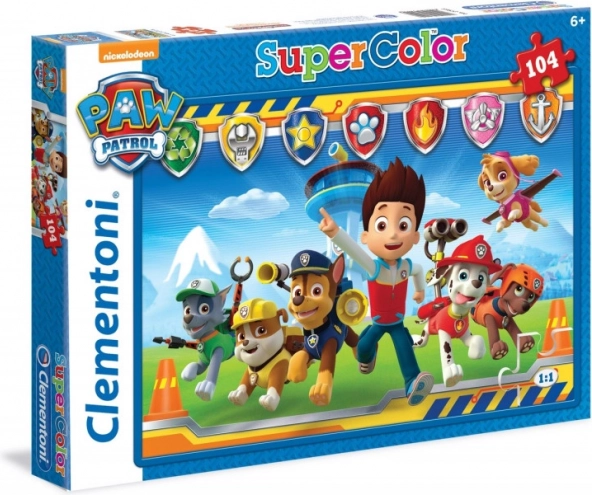Puslespil 104 brikker Super Farver Paw Patrol