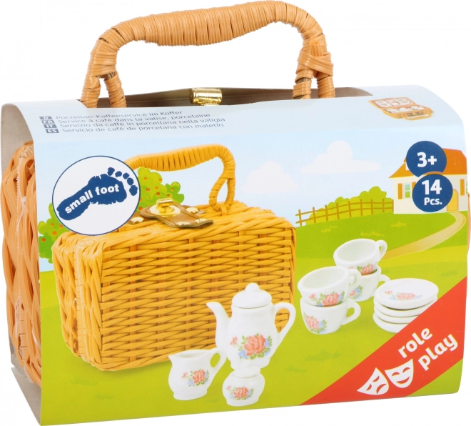 Lille fod kaffe sæt i kuffert