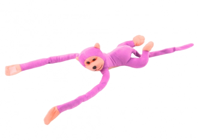 Plys maskot abe med lyd pink 60 cm