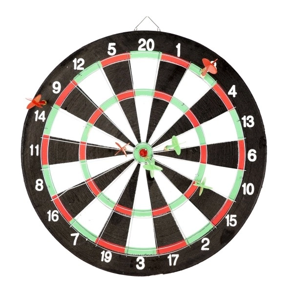 Skydemål med pile 6 stk. diameter 41 cm