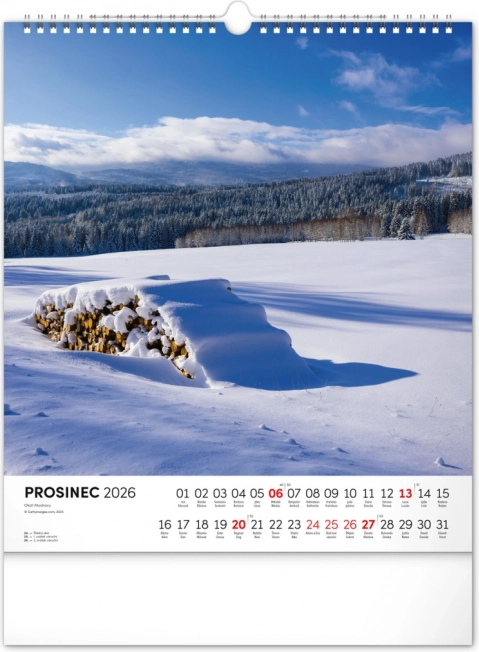 Vægkalender Šumava 2026