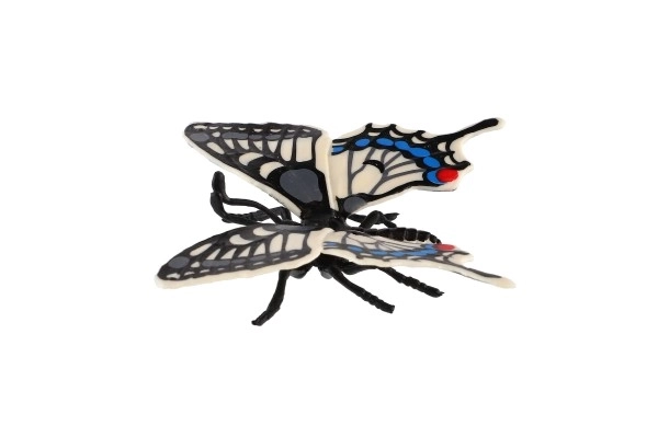 Tropisk sommerfugl Papilio / fennikel-sommerfugl lavet af plastik 8 cm i pose