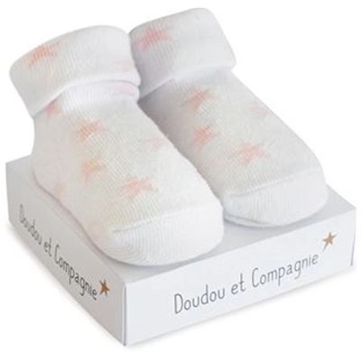 Doudou Sokker til pige 0-6 mdr. 1 par
