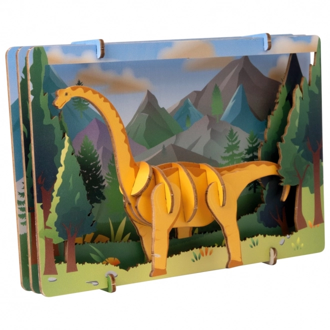 EscapeWelt 3D træpuslespil Brontosaurus