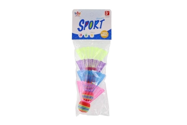 Farverige badmintonbolde