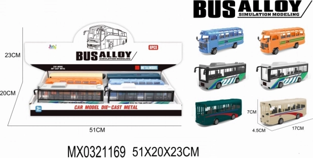 Autobus ALLTOYS til børn fra 3 år, 51 × 23 × 20 cm