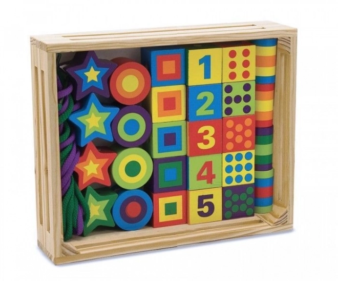 Store perler til børn at snøre