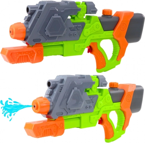 Vandpistol med mekanisk pumpning 50 cm – grøn‑orange