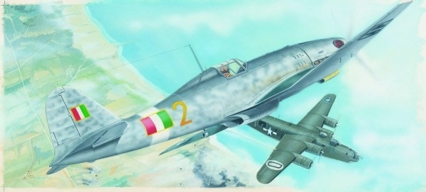 Model Fiat G.55 18,9x23,4cm i kassen 31x13,5x3,5cm