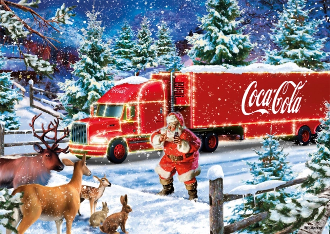 Puslespil Julelastbil Coca Cola 1000 Brikker