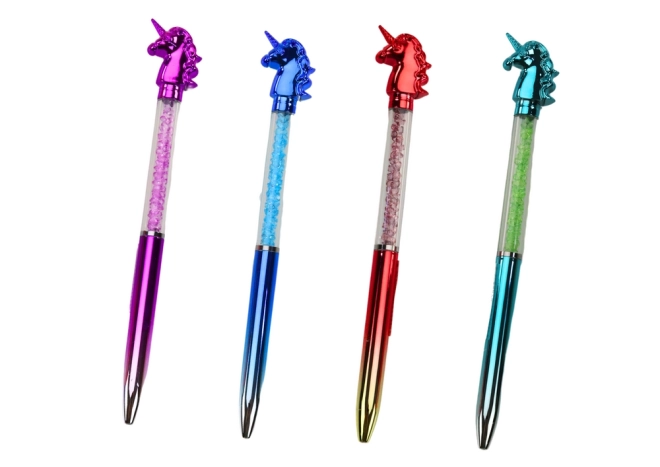 Unicorn-kuglepen med diamanter Unicorn Blå stift 0,7 mm Mix