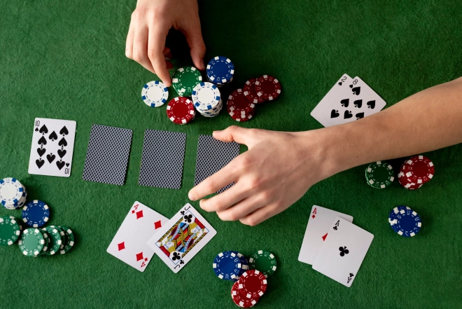 Blackjack Poker Sæt 300 jetoner 2 kortspil Spilleunderlag Låsbart transportetui