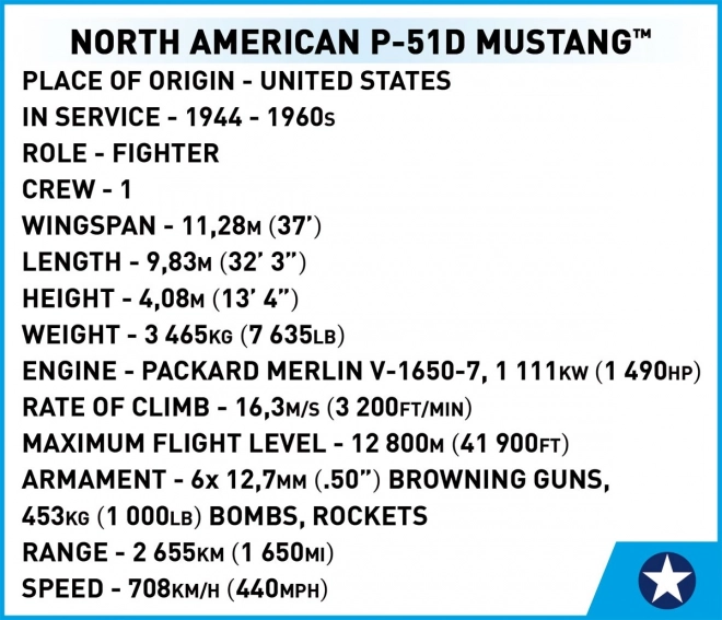 Byggesæt Fly P-51D Mustang COBI