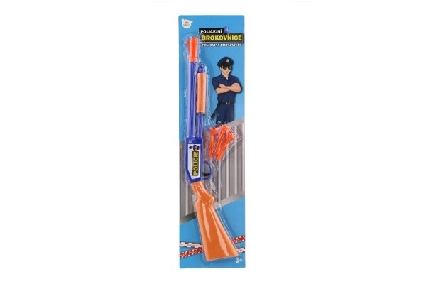 Plastpistol med sugekopper 48 cm med tre kugler