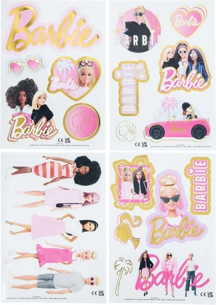 Vandtætte Genanvendelige Barbie-klistermærker