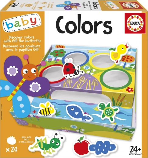 Educa Baby sortering af farver med sommerfuglen Greta 4×6 brikker