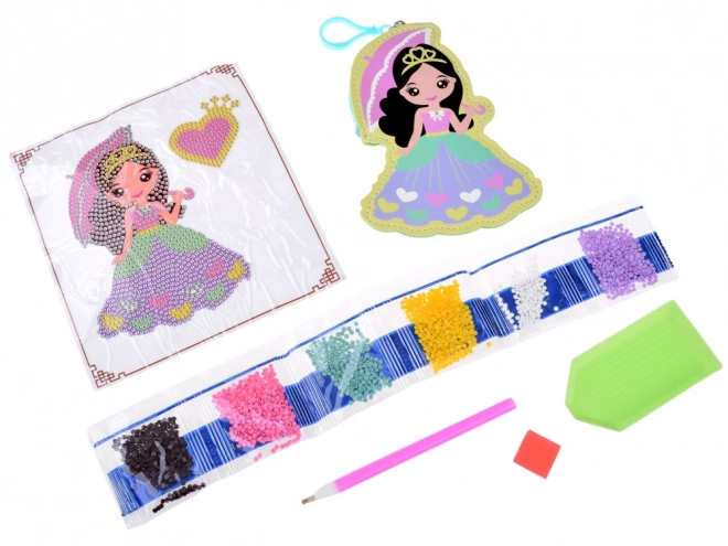 Kreativt sæt med diamant klistermærkning Prinsesse
