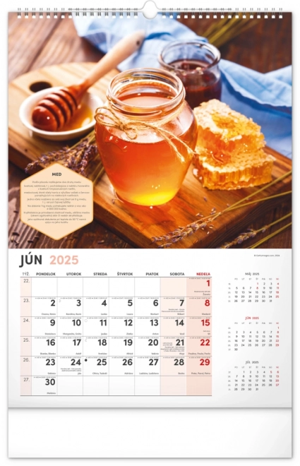 NOTIQUE Vægkalender for Biavl 2025, 33 x 46 cm