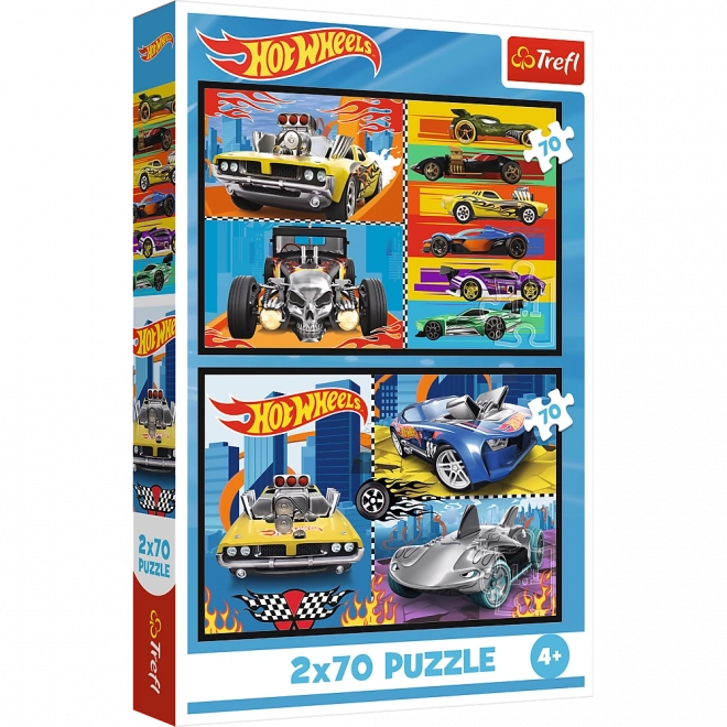 Puslespil 2x70 Biler Hot Wheels