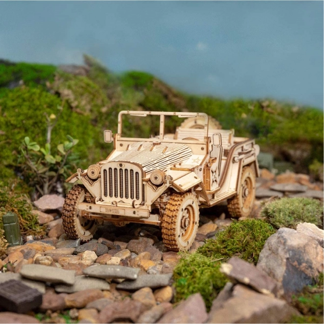 Army Jeep - 3D træ puslespil