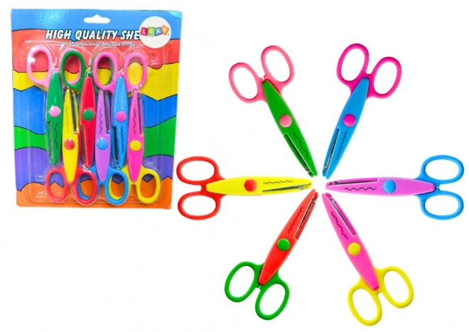 Kreative saks farverige dekorative mønstre til scrapbooking 6 stk.