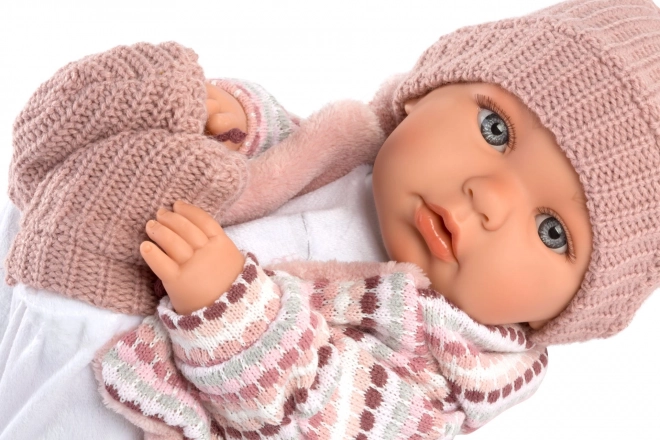 Llorens Baby Julia - realistisk dukke med lyde og blødt stofkrop - 42 cm