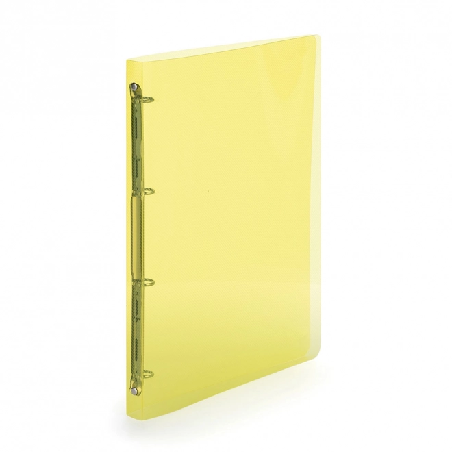 Gul mappe A4 med 4-ringmekanisme