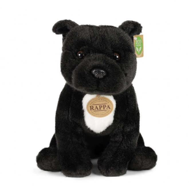 Plys hund Staffordshire bullterrier 30 cm sort ECO-FRIENDLY