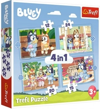 Puslespil Bluey og hendes verden 4-i-1