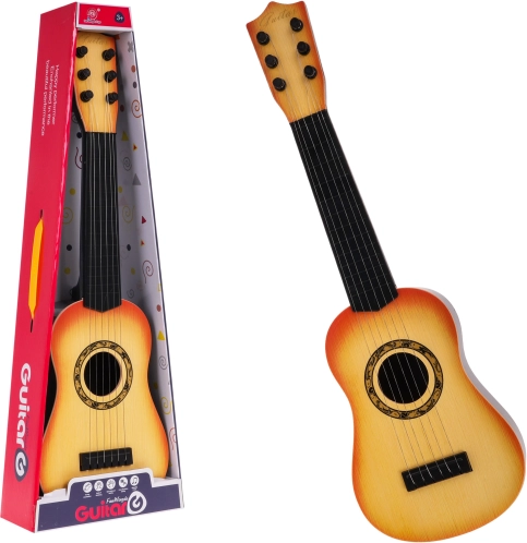 Klassisk børneguitar 3+ med 6 metalstrenge – Lys
