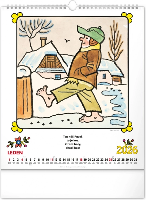 Vægkalender Josef Lada - Rim 2026