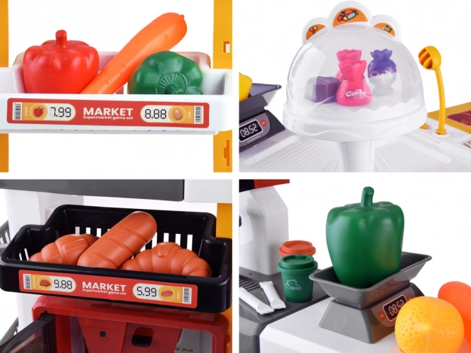 Stor Konditori Supermarked + Tilbehør Vogn ZA4638
