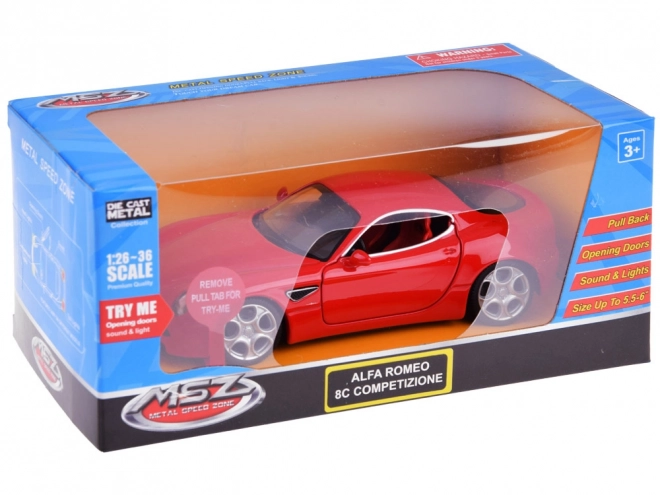 Metalmodelbil Alfa Romeo 8C Competizione skala 1:32