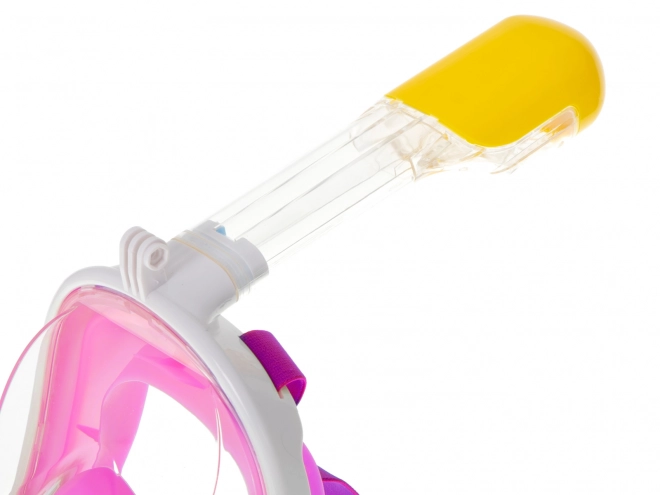 Sammenklappelig fuld ansigtsmaske med snorkel S/M pink