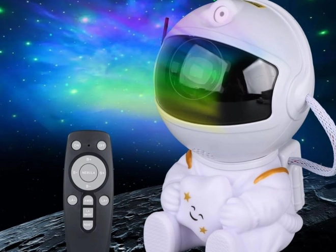 Stjerneprojektor siddende astronaut med fjernbetjening