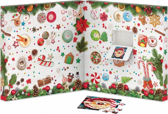 Adventskalender med puslespil Eurographics 24 x 50 stykker – Julegodter