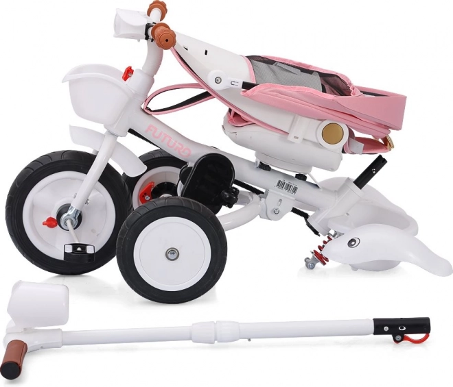 CHIPOLINO Trehjulet med tag Futuro 2i1 Prinsesse