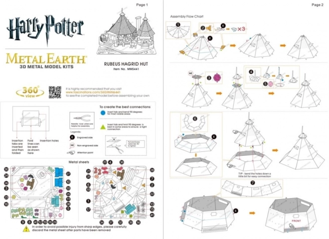 Metal Earth 3D-puslespil Harry Potter: Hagrids hytte