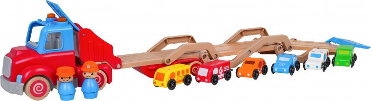 6 små biler og 2 figurer