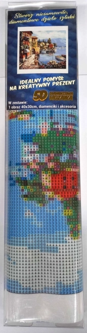 Diamantmaling ved kysten 30x40cm