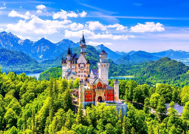 Puslespil Slot Neuschwanstein om sommeren 1000 brikker