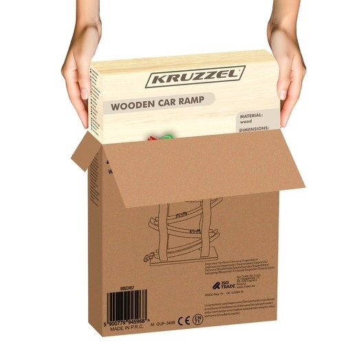 Kruzzel 9349 farverig racerbane 4 biler