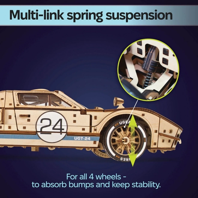 Ugears 3D træ mekanisk puslespil Endurance Racer