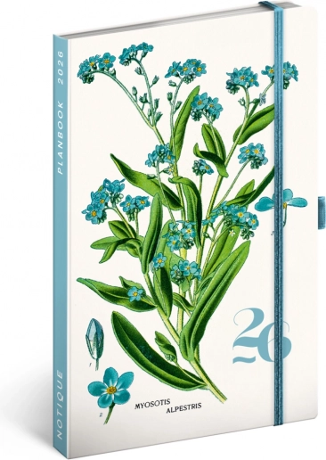 Notique Planbook dagbog og notesbog Herbarium 2026, 13 x 21 cm