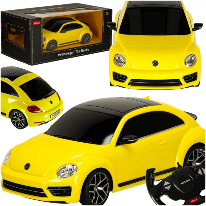 Fjernstyret bil R/C Volkswagen Beetle Rastar 1:14 gul